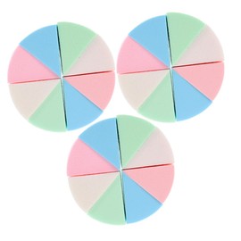 OHPHCALL Makeup Pads Set 3 Pack of Latex Puff Sponges Fluffy for Women Makeup Blender Dry Wet for Eyes Cheeks Nose