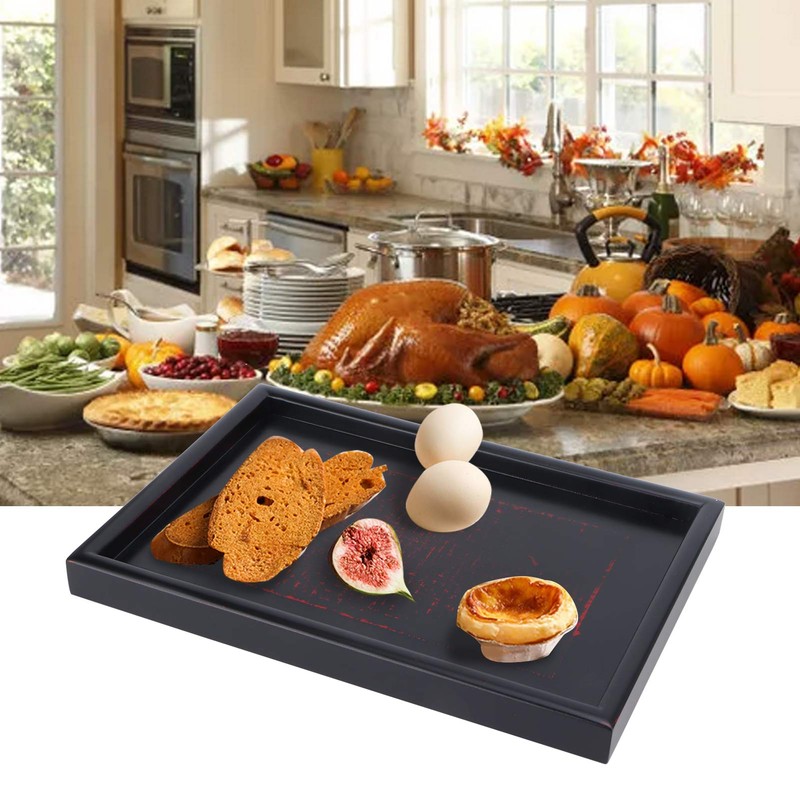 Wooden Snack Tray Food Serving Tray Tea Ceremony Holder for