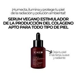 Sérum Facial Iluminador con Vitamina C y Ácido Hialurónico de Exel Green Line, Vegano para Todo Tipo de Piel, 30 mL