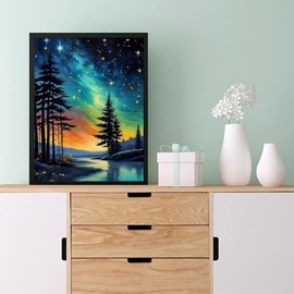 Eiazuiks Eiazuiks Diamond Painting Kits for Adults, Starry Sky 5D DIY Diamond Art Kits Full Drill Diamond Dots for Gift Wall Decor and Relaxation Gem Arts 12x16 inch