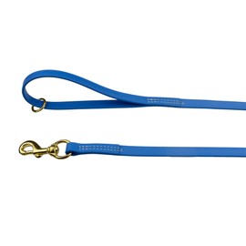 Redline K-9 Biothane Waterproof All Weather Dog Leash with Solid Brass Hardware - Light Blue - 5/8" x 5'