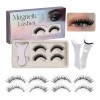 Kit De Pestañas Magnéticas Reutilizables Con Aplicador