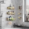 Veken Adhesive Shower Caddy 6-Pack,Gifts for Women Mom,Heavy Weight Bearing,Large