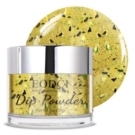 EODCI Dipping Nail Powder, Yellow Eggshell Dipping Powder Nails, Spring French Long-Lasting Dip Powder, Nail Art, Starter Manicure, Nail Powder, Glitter Powder for Nails Art, DIY Salon