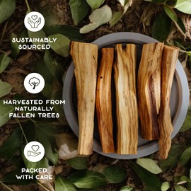 Purple Canyon Palo Santo Incense Sticks - 12 Pack | Sustainably Harvested Natural Incense for Smudging, Meditation, Cleansing, and Stress Relief