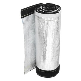 QUARKZMAN 1.5 mm Heat Protection Aluminised Sleeve 1.97 Inch ID x 3.2 ft Aluminium Metallic Fibreglass Heat Protection for Fuel Lines Cable Electrical Wiring
