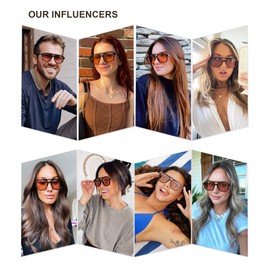 SOJOS Retro Aviator Sunglasses for Women Men,Trendy Rectangle Womens Mens Shades Sun Glasses SJ2202 Black Frame Light Orange Red Lens