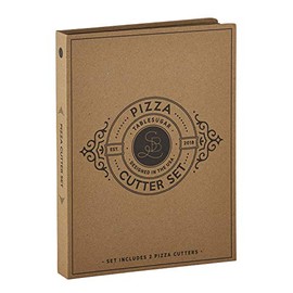 Santa Barbara Design Studio Gift Set Kitchen Essentials TableSugar Kraft Cardboard Book Gift Box, 2-Pieces, Pizza Cutter