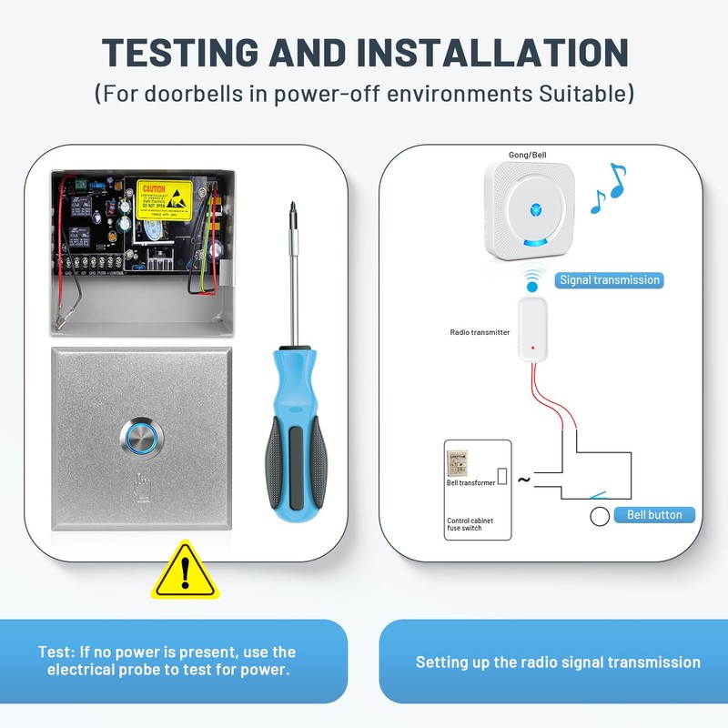 Besimlive Wireless Doorbell Extender for Existing Wired Doorbell (Just Like