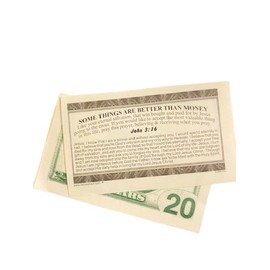 The Salvation Prayer Money Tracks Plan of Salvation Bookmarks Gospel Tracts 2.5" x 4.25" John 3:16 (Pack of 100)