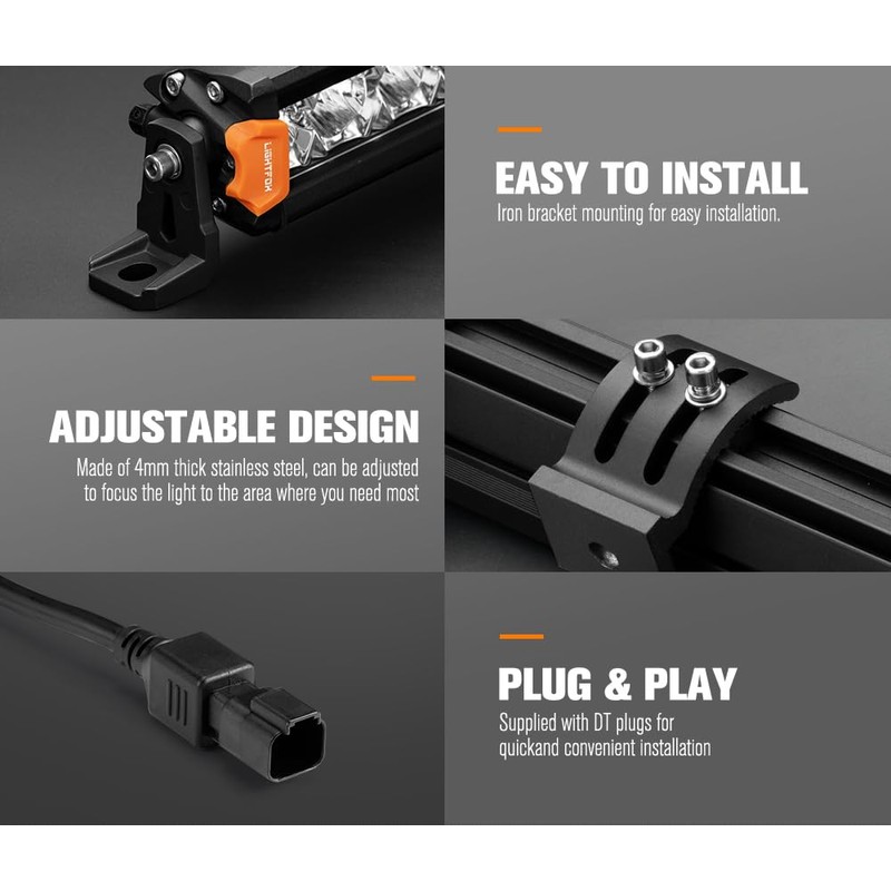 LIGHTFOX 14 Inch LED Light Bar - Professional IP68 Waterproof