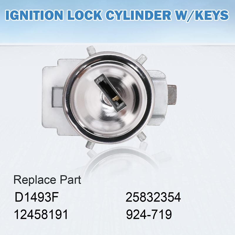 Ignition Lock Cylinder w/Keys & Passlock Chip Starter - Compatible