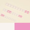 24 Pcs White Press on Nails Short Square,ZWENJIE Flower Fake