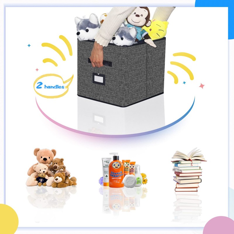 Onlyeasy Extra Large Foldable Cloth Storage Cubes 4 Pack with