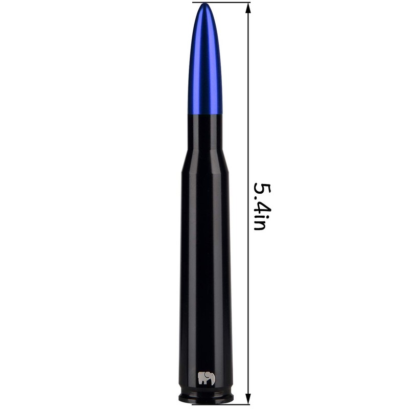 50 Cal Caliber Bullet Style Antenna, Compatible with Chevy -