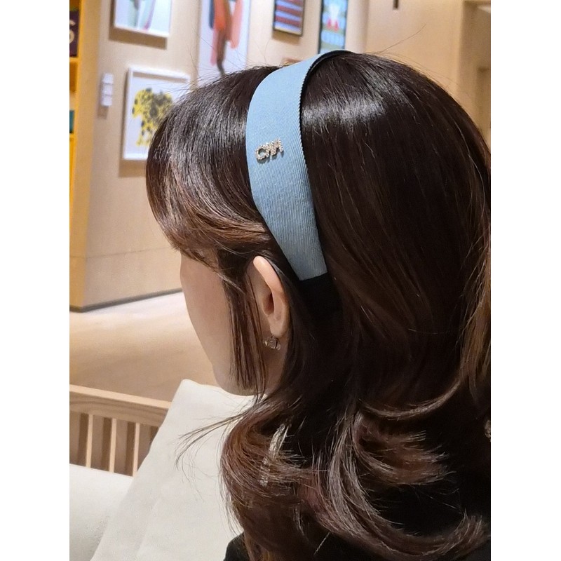 Burnaby Casual Denim Wide Hairband Wide Headband / 버나비 캐주얼