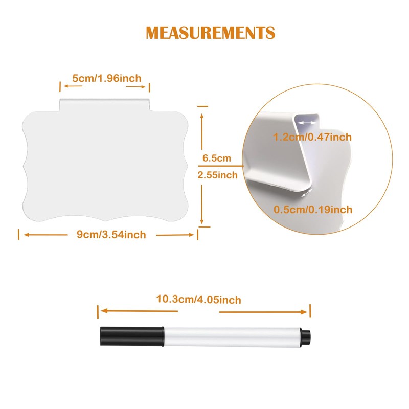 Basket Labels Clip, Include 20 Kitchen Clip Label Holder Removable