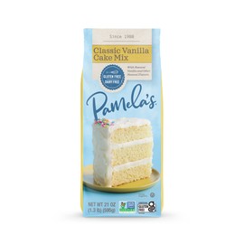 Pamela's Products Gluten Free Cake Mix, Classic Vanilla 21-Ounce Bags (Pack of 6)