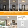 ZUYURT Dimmable Gold Flush Mount Ceiling Light Modern Ceiling Light
