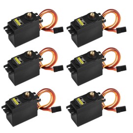 diymore [6-Pack] Servo MG996R Metal Gear Servo Torque Digital Servo Motor High Speed Torque Servo Motor for Smart RC Helicopter Car Boat Robot