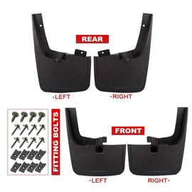 A-Premium 4PCS Splash Guards Mud Flaps Compatible with Ford F-150 Lariat Platinum XL XLT 2015-2020 Crew/Extended/Standard Cab Pickup Front & Rear Mudflaps Mudguards (fit for Fender Flares)