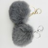 MMQXWZG 2PCS Pom Pom Keychain Faux Rabbit Fur Ball for