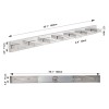 7-Light LED Modern Bathroom Vanity Light Fixture Matte Chrome Modern