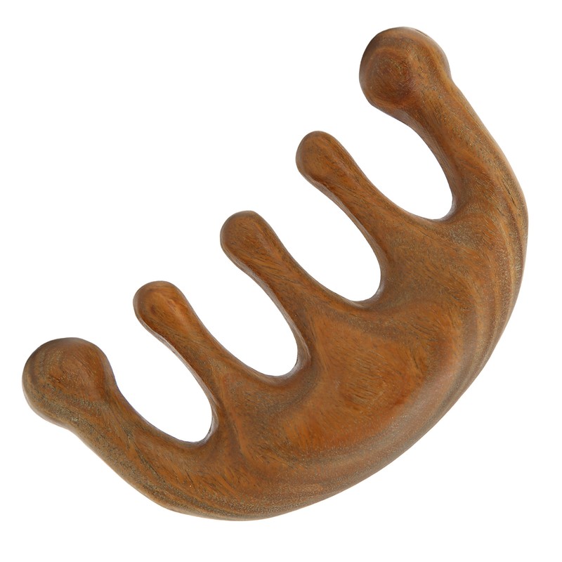 Wood Massage Comb Sandalwood Scraping Scalp Massage Comb for Head