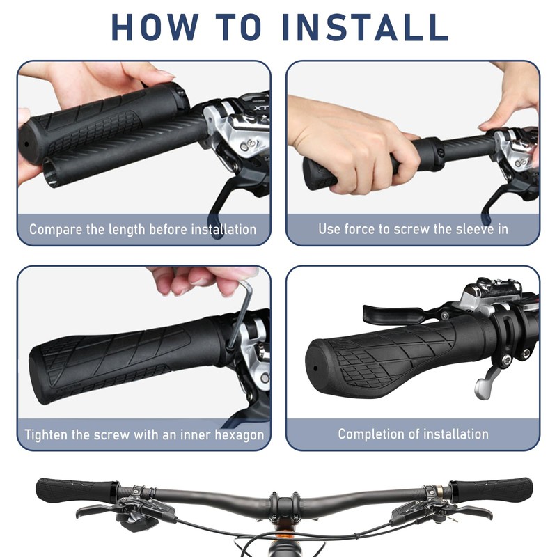 MAJOYLIFE Bicycle Grips 22 mm, Ergonomic Handlebar Grips for MTB,