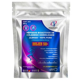 Pptidos Bioactivos de Colgeno Hidrolizado Mujer 50 aos 420 gramos  Frmula Alemana Antienvejecimiento  Belleza y Movilidad  95 de Biodisponibilidad... 