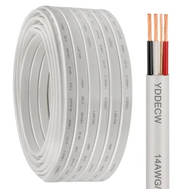YDDECW 14/3 NM-B Wire with Ground - 75FT Non-Metallic Sheathed Cable 100% Pure Copper 14 AWG 3 Conductor Residential Indoor Wire for Outlets, Switches, Other Loads and Lighting Wiring Projects etc.