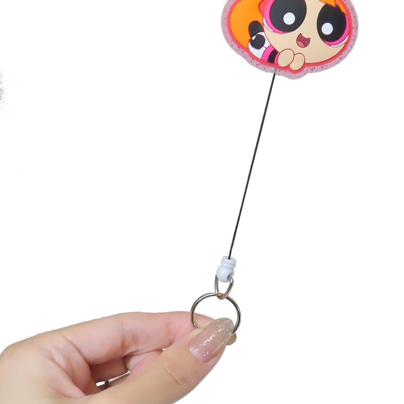 ESK Japan Powerpuff Girls 17178 Rubber Reel Key Chain Bubbles