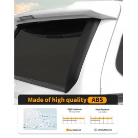 Hoolcar Matte Black Rear/Tailgate Window Pillar Molding Panel Cover Trim Fit for 2010-2023 4Runner Exterior Accessories