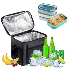 Seachrgif Small Cool Bag, Foldable Cool Bag, Small Cool Bag for On the Go, Insulated Bag, Lunch Bag, Thermal Bag, Picnic Bag, Cool Bag, 10 L, 27 x 17 x 24 cm