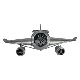 3starimex = aliases) 34" Vintage Airplane Moving Gear Wall Clock