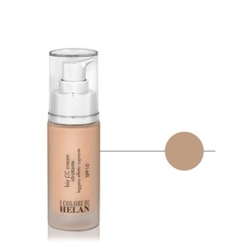 Helan I Colori - Natural, Moisturising & Lightweight Bio CC Cream Spf 10 with Hyaluronic Acid & Shea Butter, Bright & Uniform Makeup - Light Mattifying Coverage Foundation - Made in Italy, Soy, 30 ml