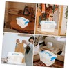 ABOOFAN 5pcs Plastic Storage Box Handle Compartment Storage Container Tabletop