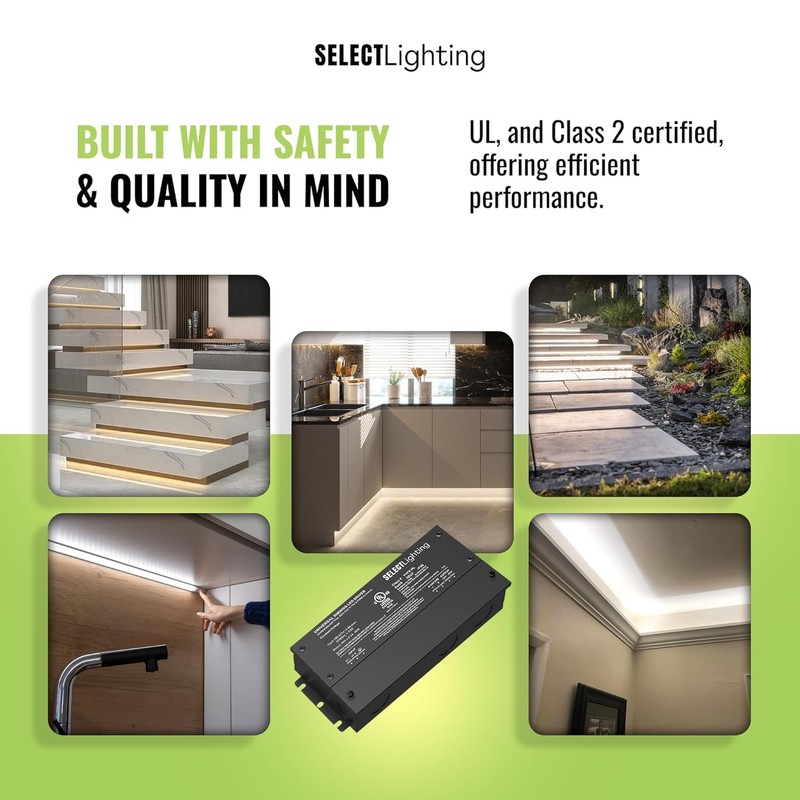 SELECT Lighting 120W 24V Dimmable Driver, 4-in-1 (ELV, MLV, 0-10V,