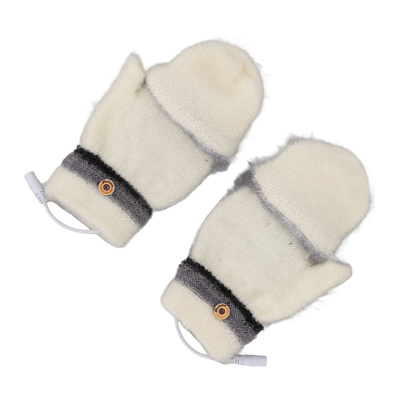 Electric USB Heated Gloves Double Side Heating Keep Warm Fingerless