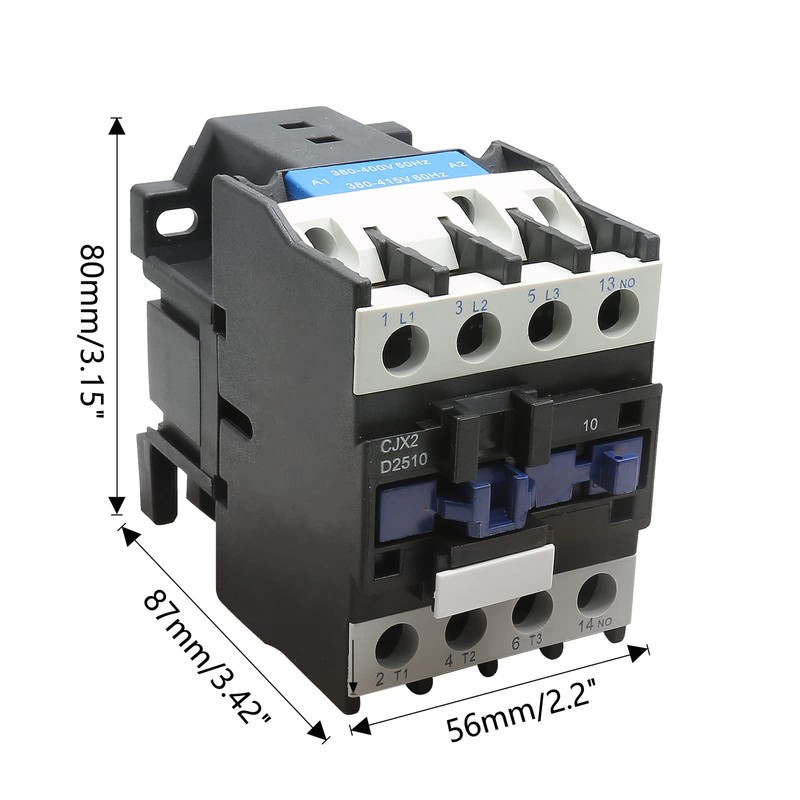 LDEXIN AC Contactor CJX2-2510 Coil 380V 25A 50/60Hz 3 Phase