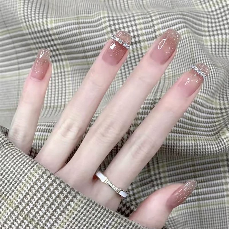 24 Pcs Fingernail Sprocket Flash Drill Cute Nail