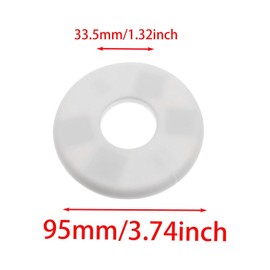 GWYAN 2 Pack Wall Split Flange ABS Round Escutcheon Plate for 1-1/3"/ 33mm Diameter Pipe Faucet Decoration Accessories (White)