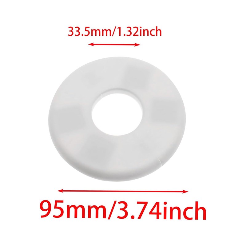 GWYAN 2 Pack Wall Split Flange ABS Round Escutcheon Plate