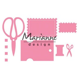 Marianne Design Collectables Eline's Craft Dates, Metal Pink, 21 x 15 x 0.4 cm