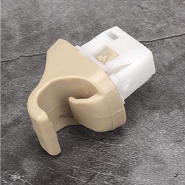 KIMISS - Clip de gancho para visera solar, accesorio de repuesto para soporte de clip de visera solar interior para automóvil, apto para para Murano 2003-2007 (beige)