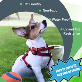 Fas Home Artificial Grass Turf 4FTX7FT(28 Square FT),0.8" Pile Height Realistic Synthetic Grass, Drainage Holes Indoor Outdoor Faux Grass Astro Rug Carpet for Pet Dog Garden Backyard Balcony