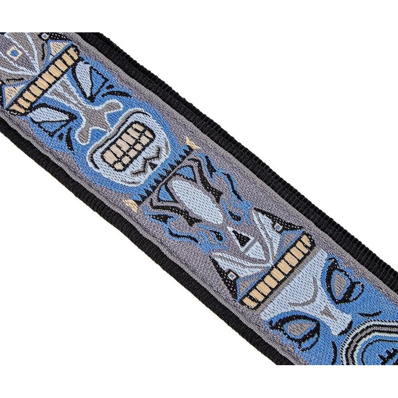 D'Addario Leather Locking Guitar Strap, Tiki
