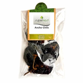 Superkost Ancho Chilies Dried - 75g | Mild Flavoured Chili Pods | Ideal for Mexican Cuisine, Sauces, Marinades & BBQ | 100% Natural, No Additives