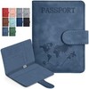 Porta Pasaporte con Bloqueo RFID, Porta Pasaporte y Visa Impermeable,