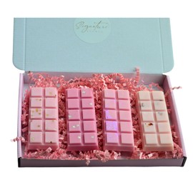 Powerful Pinks Highly Scented Soy Wax Melts Gift Box - Mixed Fragrances - Signature Scents - Vegan - 50g Snap Bars